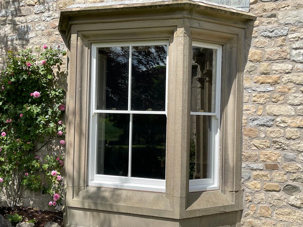 Stone cottage bay window by MW Joinery